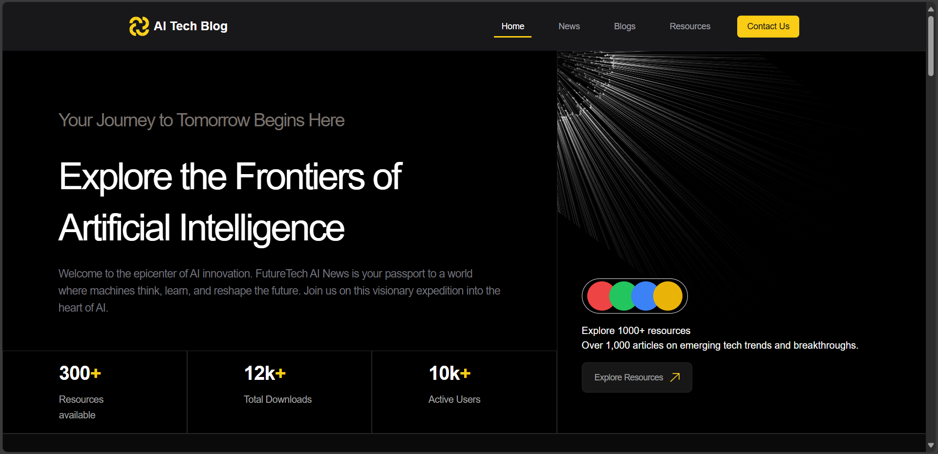 AI Tech Blog Screenshot